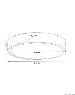 Outlet Beliani Lampadario a LED PATTANI Metallo Bianco Bianco Marrone