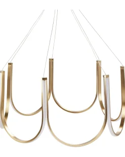 Beliani Lampadario a LED PERQUENO Metallo Oro