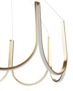 Beliani Lampadario a LED PERQUENO Metallo Oro