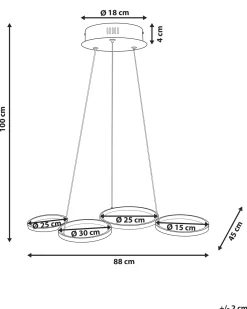 Hot Beliani Lampadario a LED PIBOR Metallo Nero