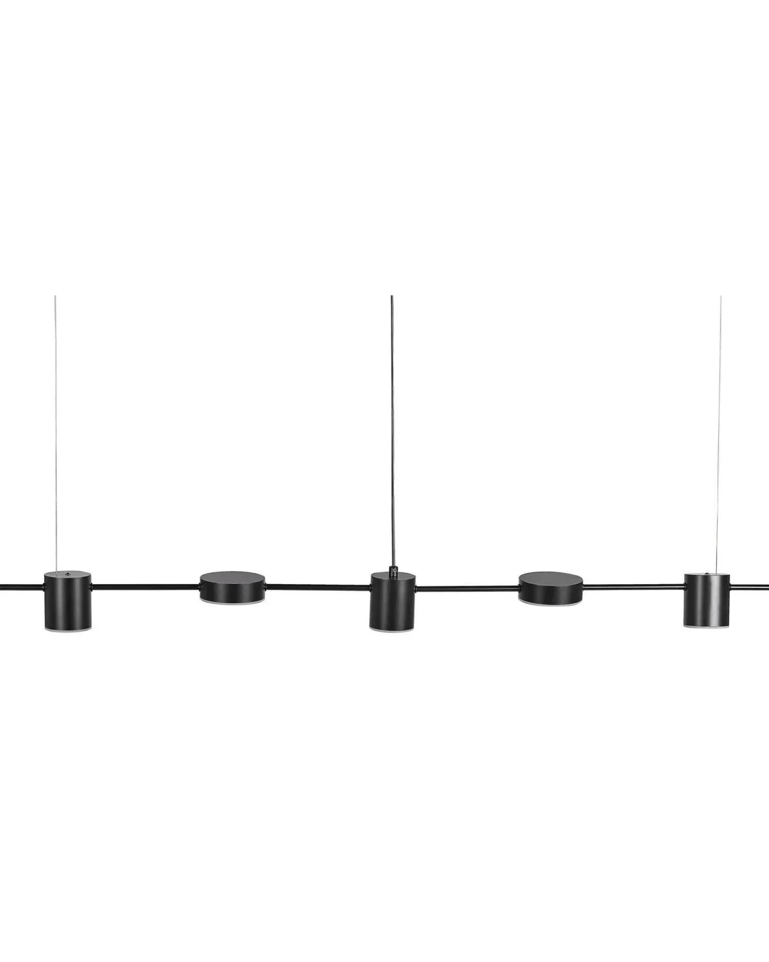 Beliani Lampadario a LED SESTRA Metallo Nero
