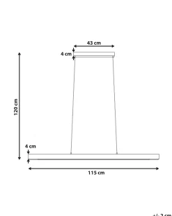 Sale Beliani Lampadario a LED STEWARTS con dimmer Legno di quercia scuro Marrone