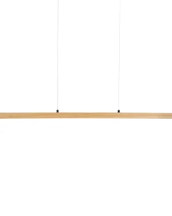 Beliani Lampadario a LED STEWARTS con telecomando con dimmer Legno di quercia chiaro Marrone