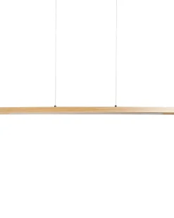 Beliani Lampadario a LED STEWARTS con telecomando con dimmer Legno di quercia chiaro Marrone