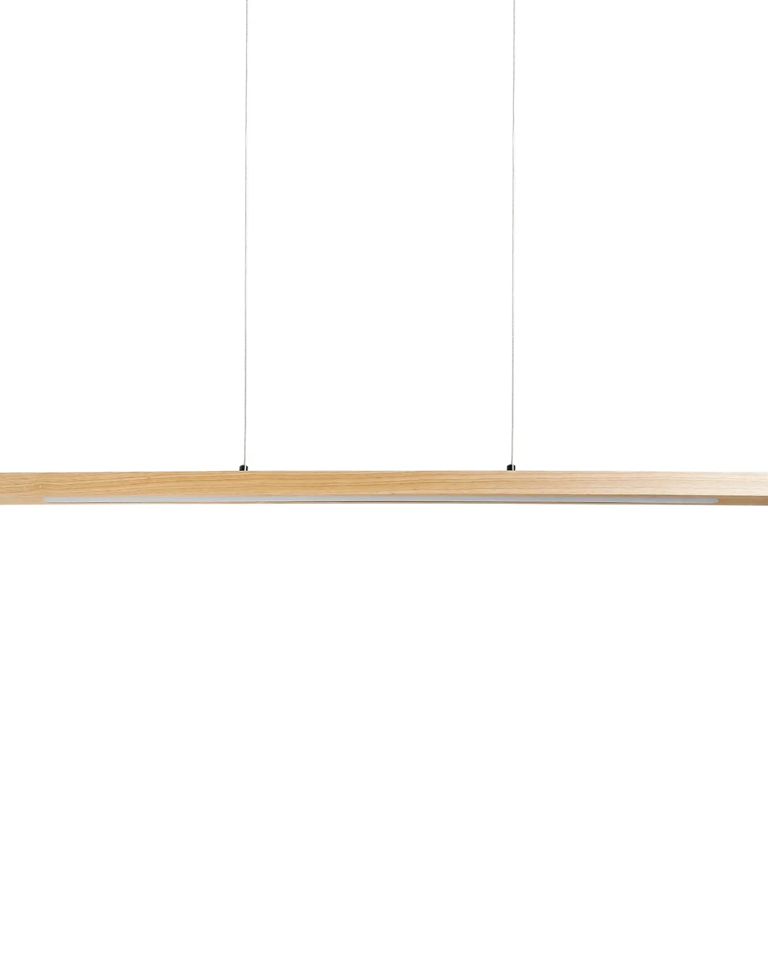 Beliani Lampadario a LED STEWARTS con telecomando con dimmer Legno di quercia chiaro Marrone