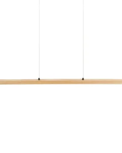 Beliani Lampadario a LED STEWARTS con telecomando con dimmer Legno di quercia chiaro Marrone