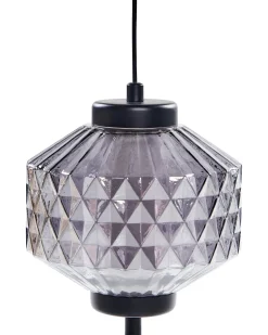 Online Beliani Lampadario a LED SULLANE LED Vetro Multicolore Multicolore Nero