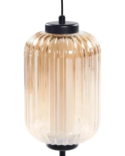 Online Beliani Lampadario a LED SULLANE LED Vetro Multicolore Multicolore Nero