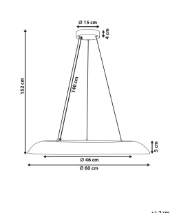 Clearance Beliani Lampadario a LED SURKO Metallo Nero