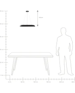 Clearance Beliani Lampadario a LED SURKO Metallo Nero