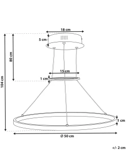 Beliani Lampadario a LED TANO Metallo Oro