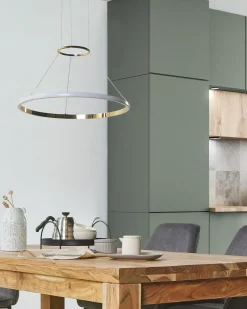 Beliani Lampadario a LED TANO Metallo Oro