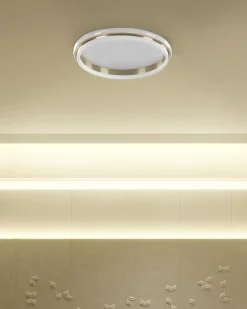 Online Beliani Lampadario a LED TAPING Metallo Oro Bianco Oro