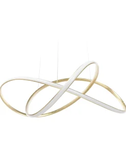 Beliani Lampadario a LED TUMEN Metallo Oro