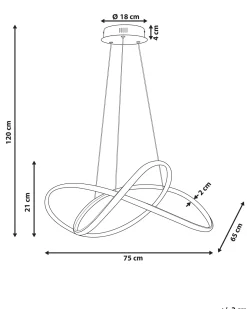 Beliani Lampadario a LED TUMEN Metallo Oro