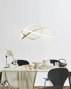 Beliani Lampadario a LED TUMEN Metallo Oro