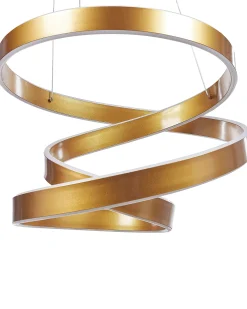 Clearance Beliani Lampadario a LED WANLI Metallo Oro