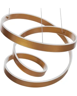 Clearance Beliani Lampadario a LED WANLI Metallo Oro
