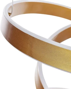 Clearance Beliani Lampadario a LED WANLI Metallo Oro