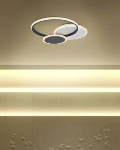 Sale Beliani Lampadario a LED ZAMI Metallo Nero Bianco Nero