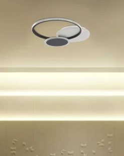 Sale Beliani Lampadario a LED ZAMI Metallo Nero Bianco Nero
