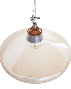 Outlet Beliani Lampadario ALIKOS Vetro Oro Marrone Trasparente