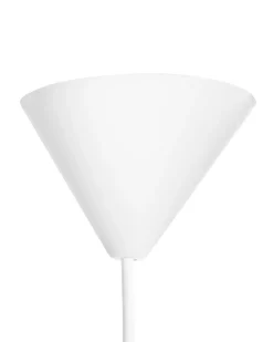 Beliani Lampadario ALME Tessuto Bianco