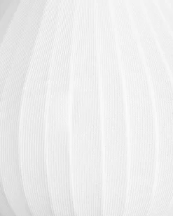 Beliani Lampadario ALME Tessuto Bianco