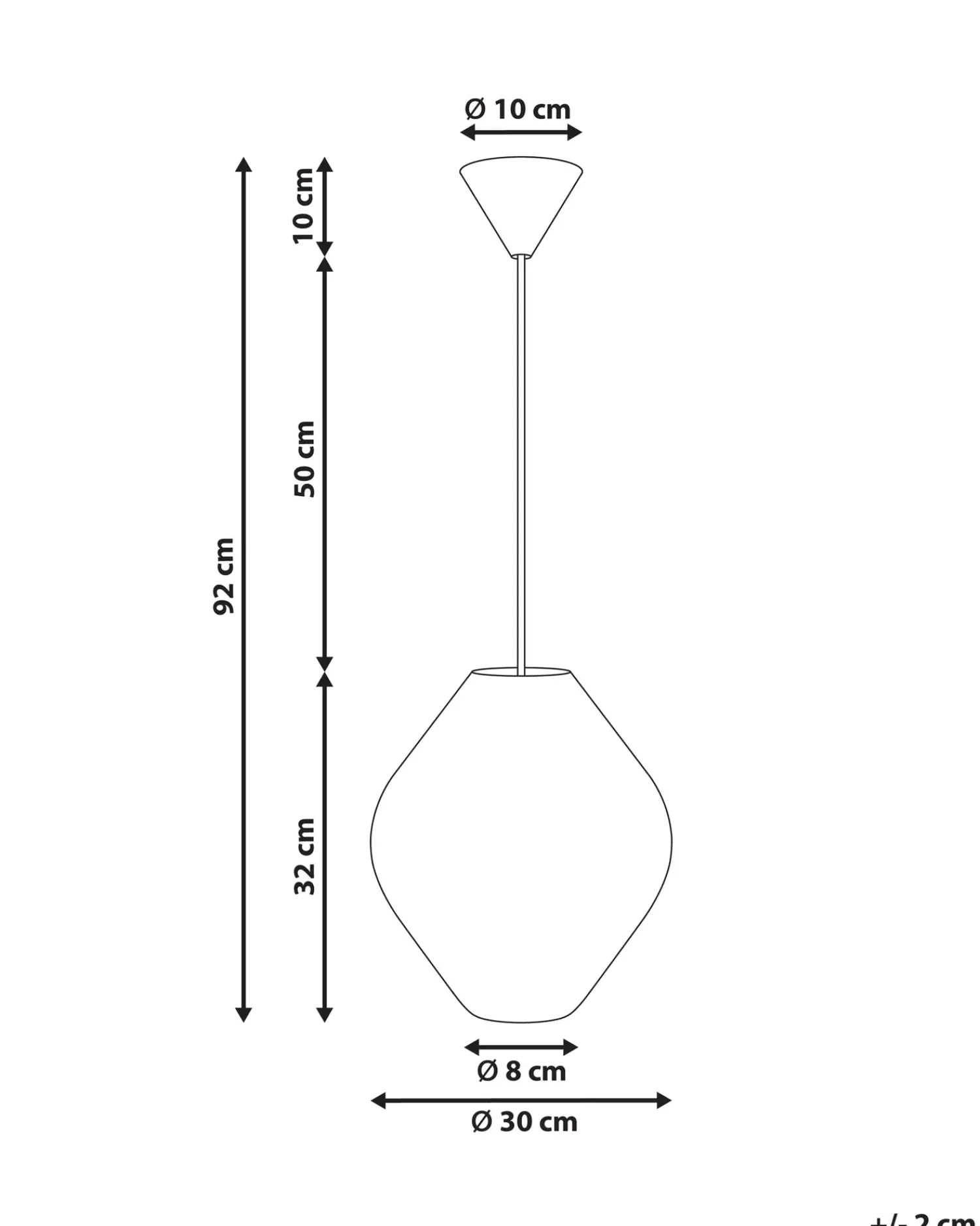 Clearance Beliani Lampadario ALME Tessuto Nero
