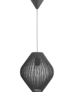 Clearance Beliani Lampadario ALME Tessuto Nero
