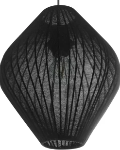 Clearance Beliani Lampadario ALME Tessuto Nero