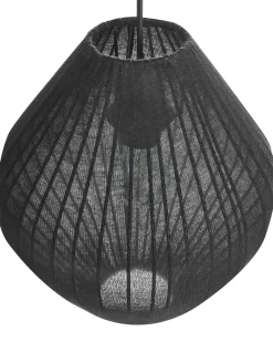 Clearance Beliani Lampadario ALME Tessuto Nero