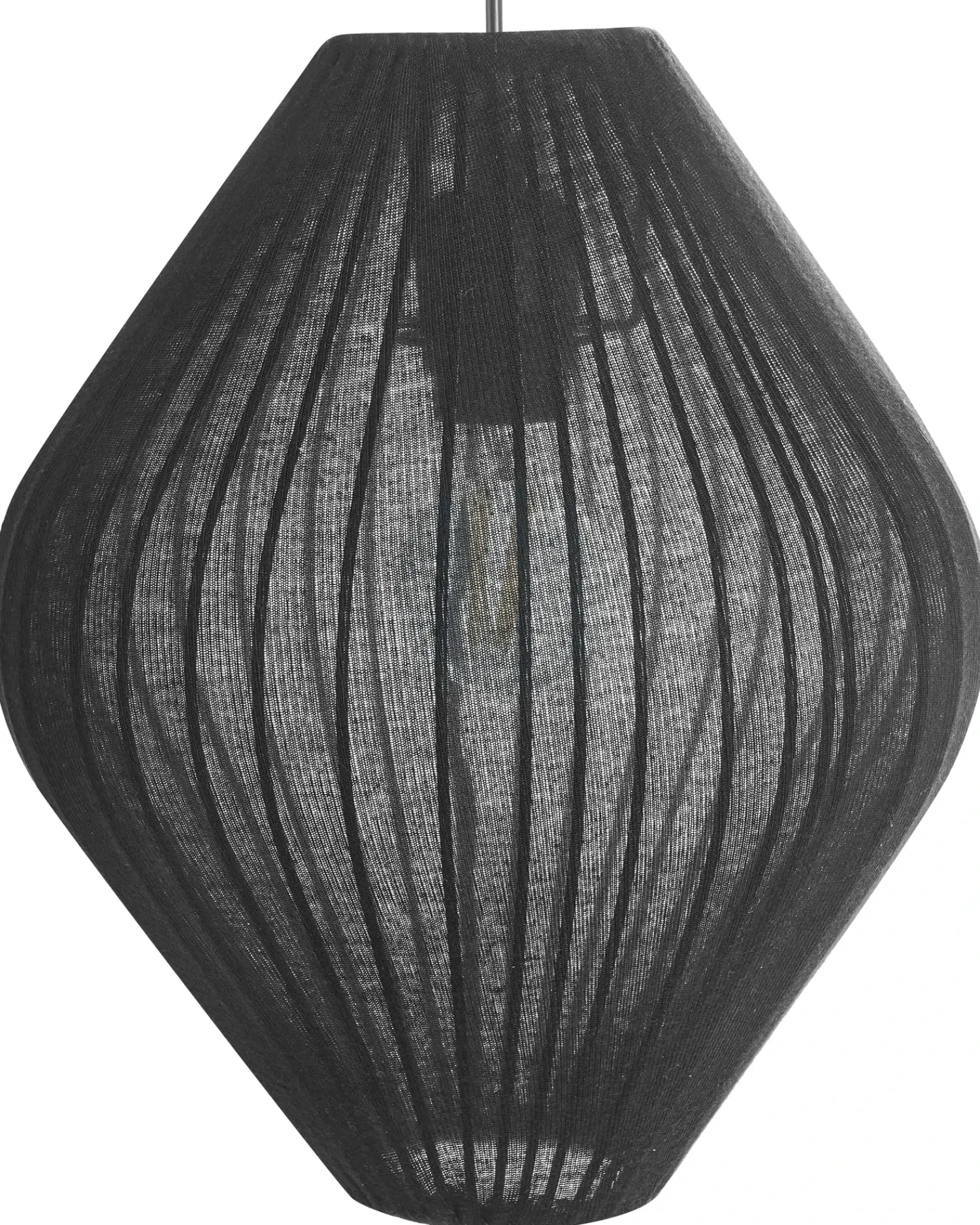 Clearance Beliani Lampadario ALME Tessuto Nero