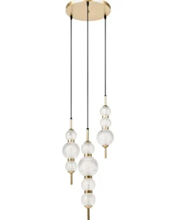 Best Beliani ARAS LED Vetro Oro Oro Trasparente