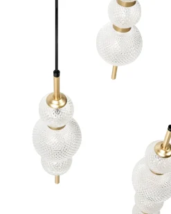 Best Beliani ARAS LED Vetro Oro Oro Trasparente