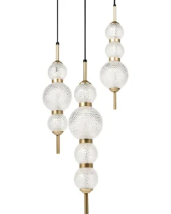 Best Beliani ARAS LED Vetro Oro Oro Trasparente