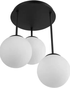 Sale Beliani RIANA Vetro Nero Bianco Nero