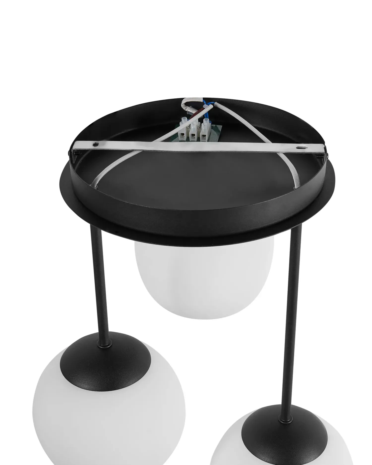 Sale Beliani RIANA Vetro Nero Bianco Nero