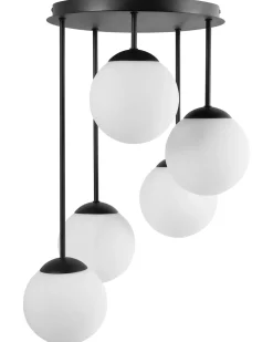 Sale Beliani RIANA Vetro Nero Bianco Nero