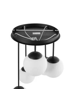 Sale Beliani RIANA Vetro Nero Bianco Nero