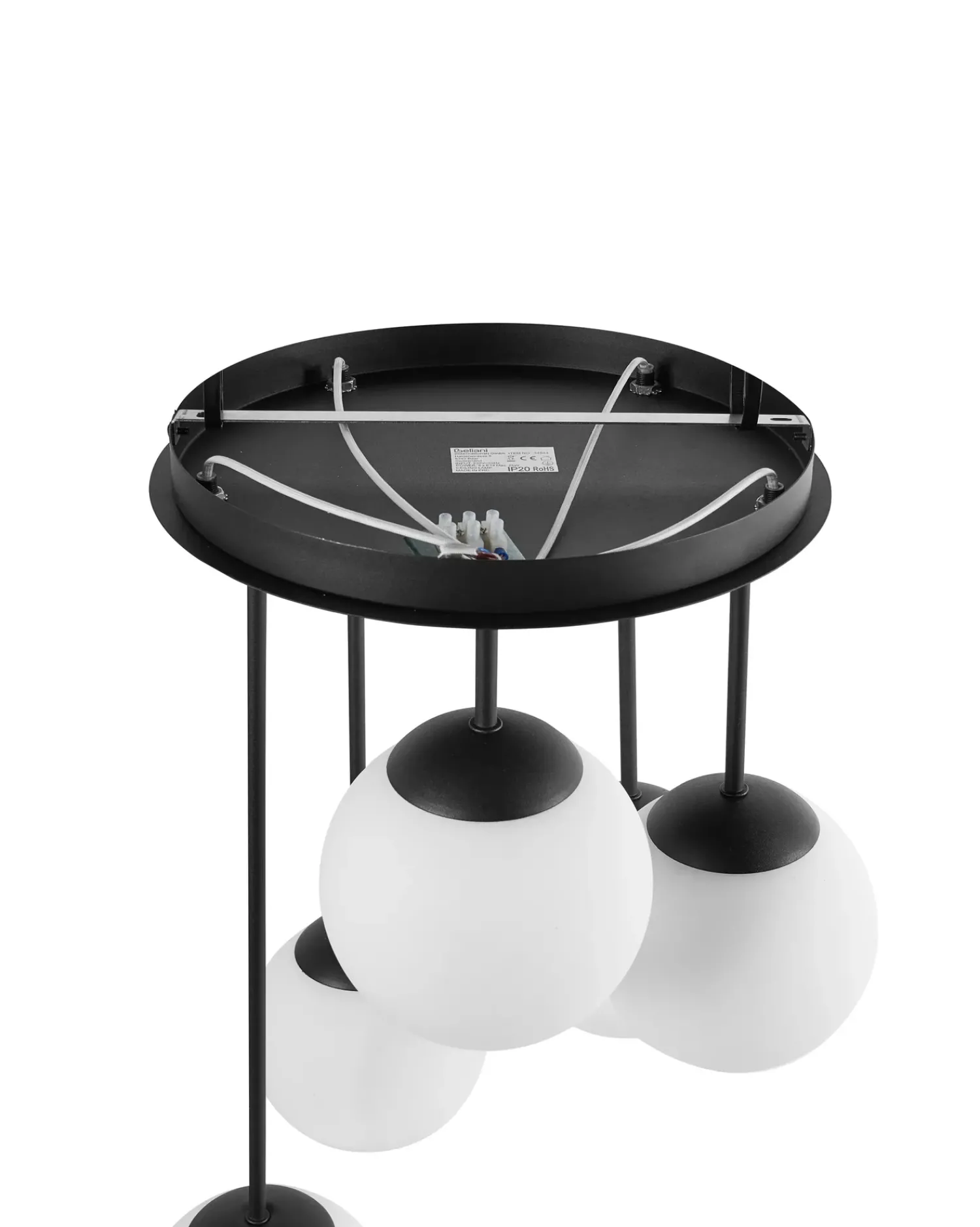 Sale Beliani RIANA Vetro Nero Bianco Nero