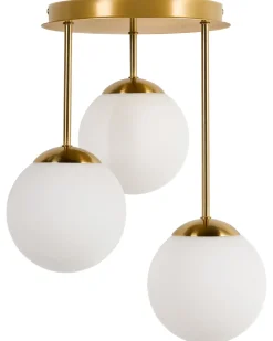 Clearance Beliani RIANA Vetro Metallo Ottone Bianco Ottone