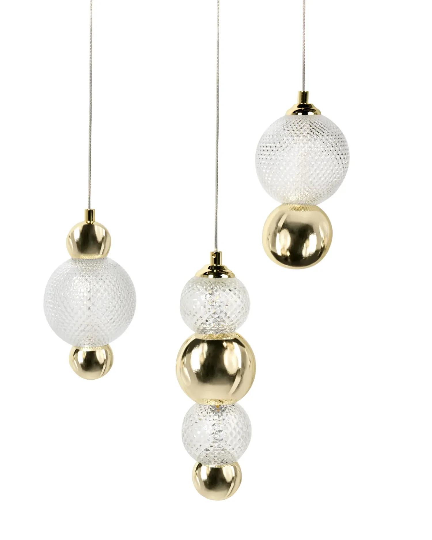 Clearance Beliani SORA LED Vetro Oro Nero Oro Trasparente