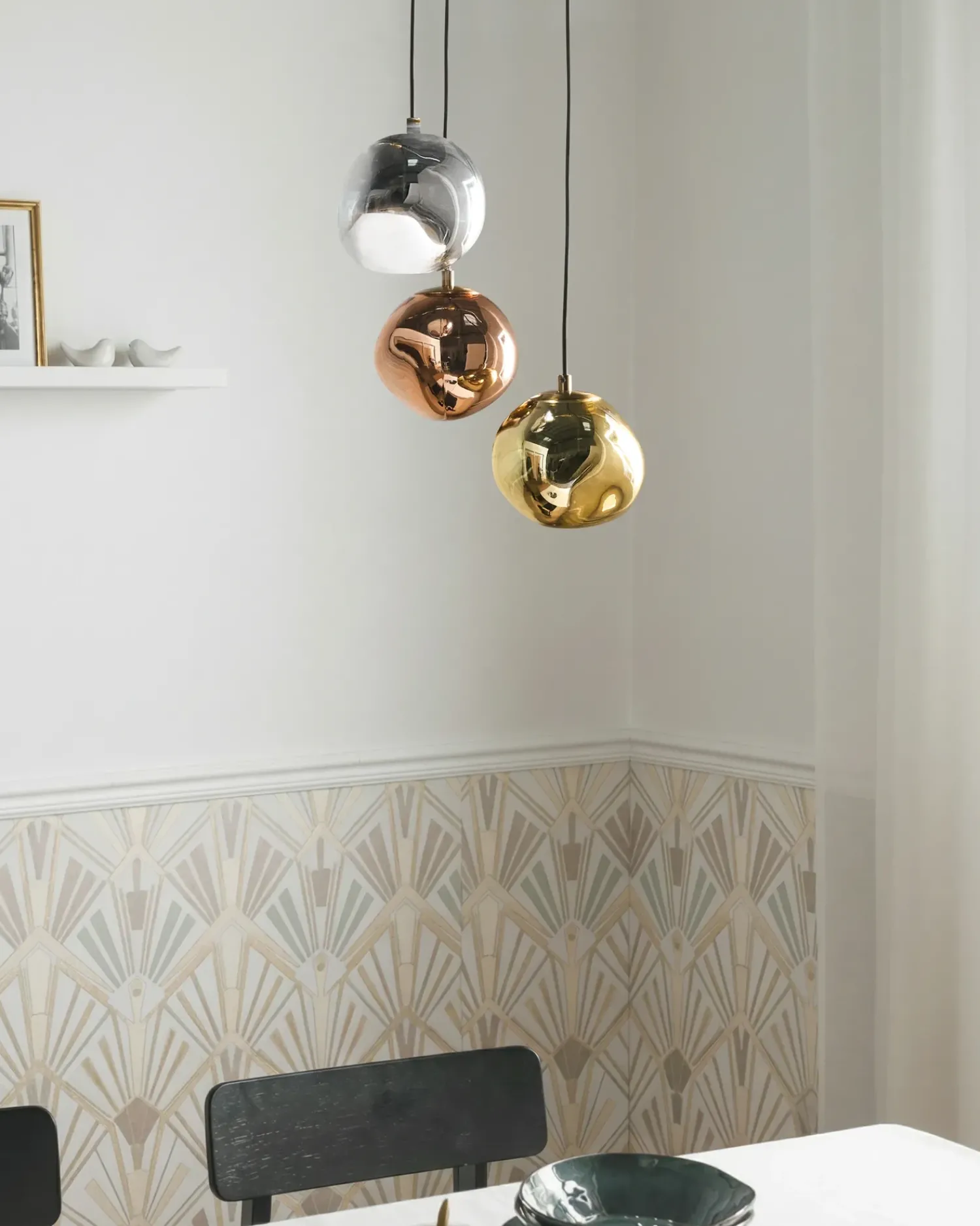 Discount Beliani Lampadario a 3 luci TSHUAPA Vetro Multicolore