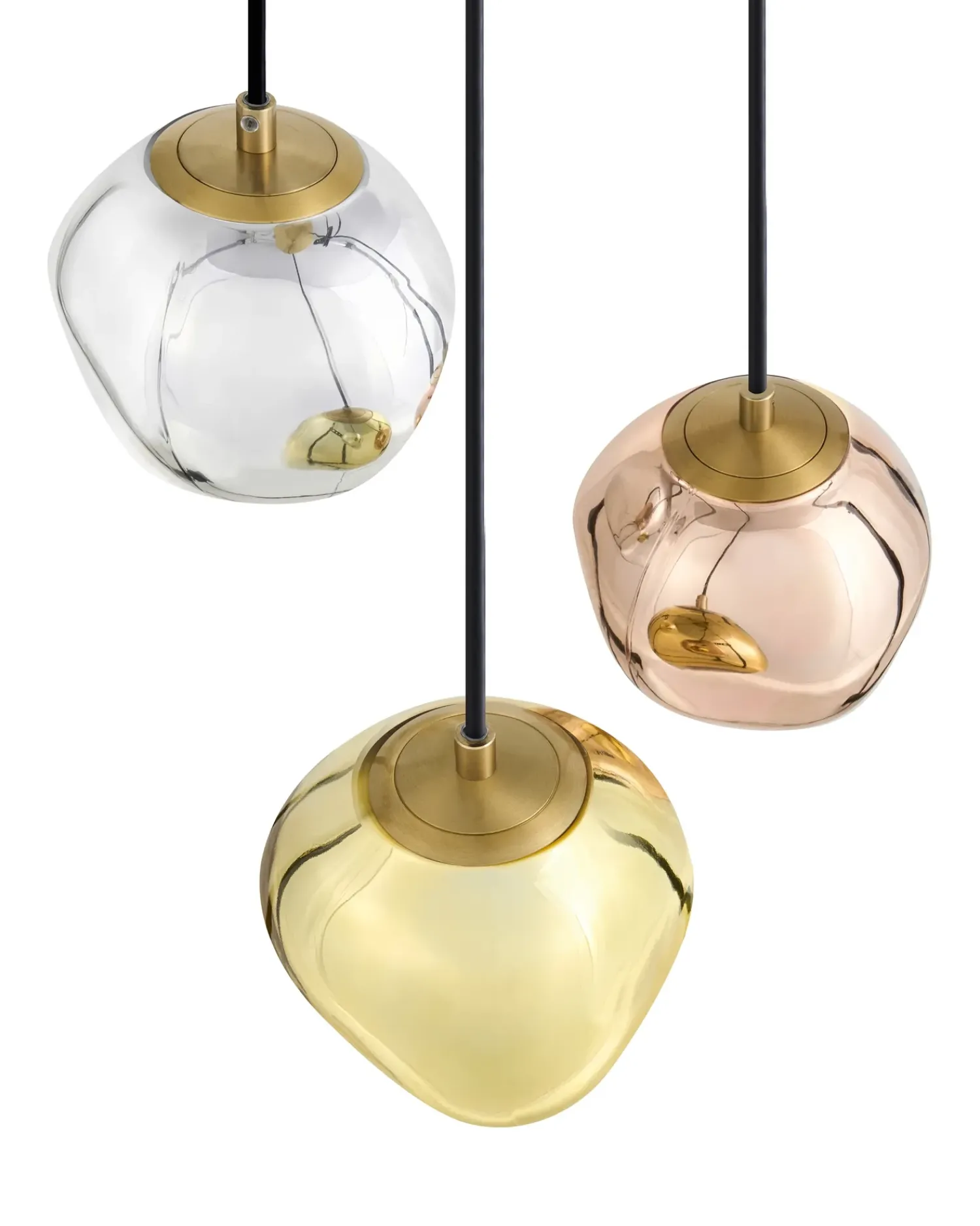 Discount Beliani Lampadario a 3 luci TSHUAPA Vetro Multicolore