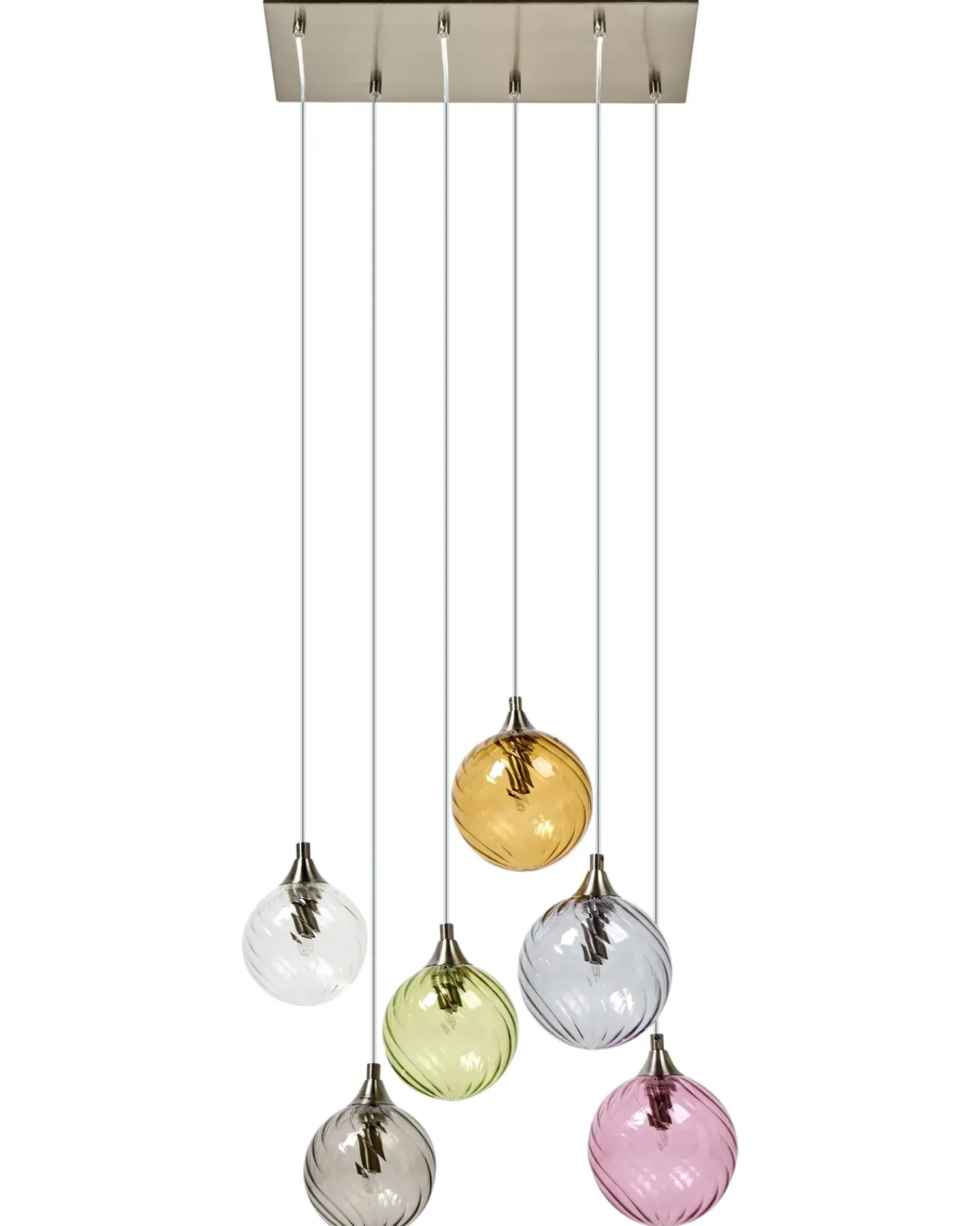 Sale Beliani Lampadario a 6 luci TUDDI Vetro Multicolore