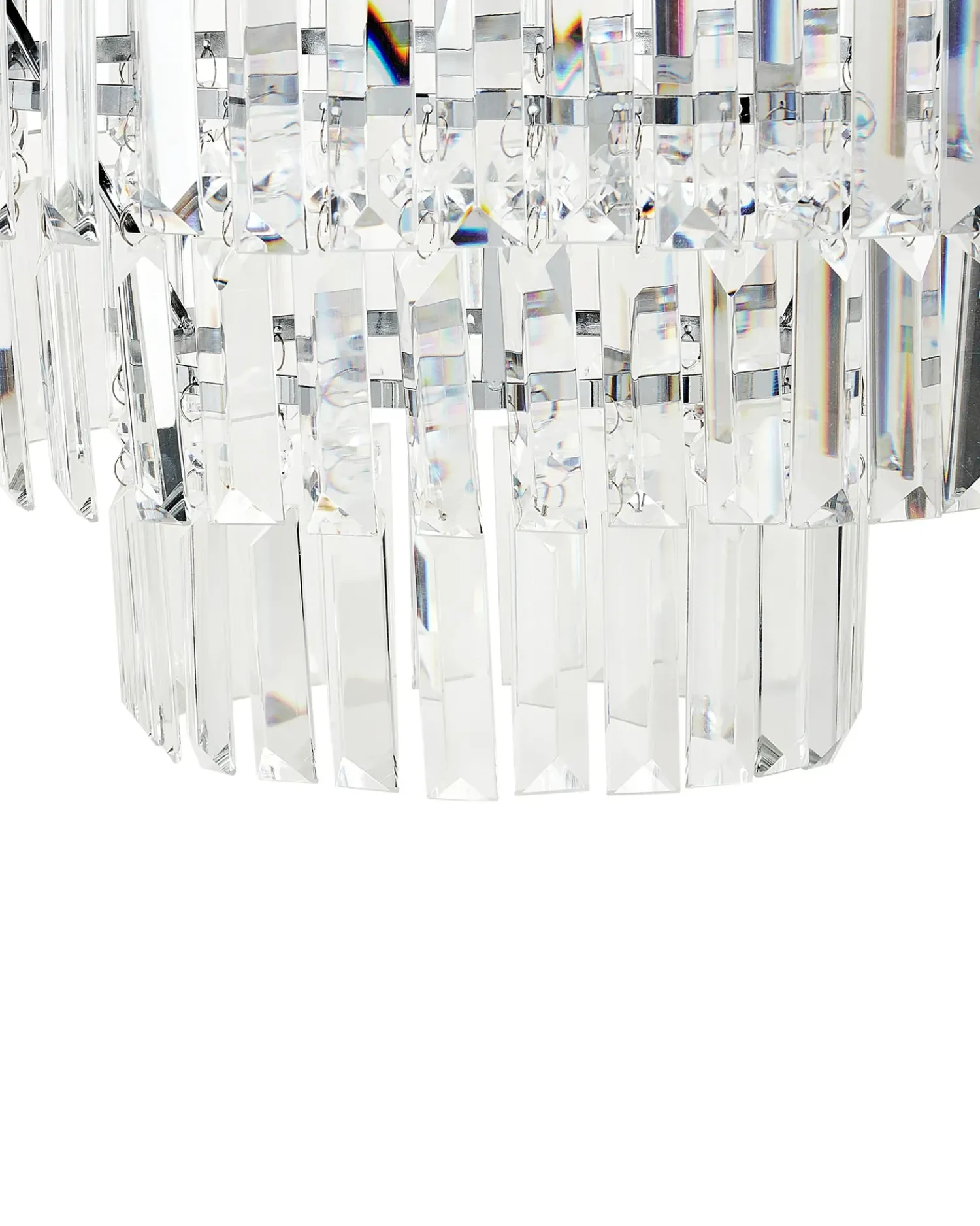 Sale Beliani Lampadario AMENEIRO Trasparente Argento Trasparente