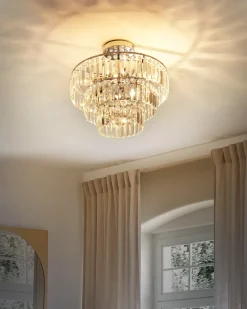 Sale Beliani Lampadario AMENEIRO Trasparente Argento Trasparente
