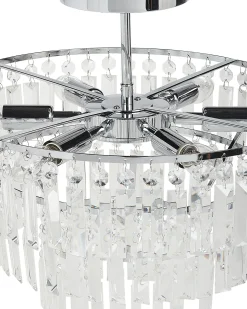 Sale Beliani Lampadario AMENEIRO Trasparente Argento Trasparente