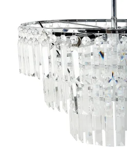 Sale Beliani Lampadario AMENEIRO Trasparente Argento Trasparente